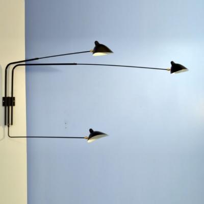 Serge Mouille 3 Rotating Arm Wall Sconce By Serge Mouille