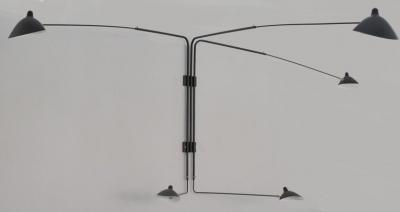 Serge Mouille 5 Rotating Arm Sconce by Serge Mouille