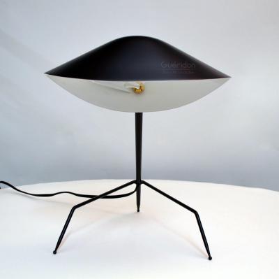 Serge Mouille Black or White Tripod Desk Lamp by Serge Mouille