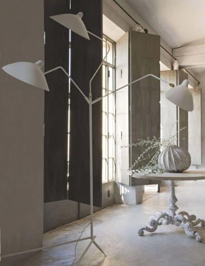 Serge Mouille Editions Serge Mouille Lampadaire 3 Bras Pivotants Floor Lamp