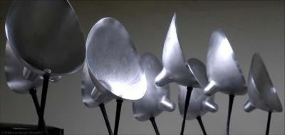 Serge Mouille Large Serge Mouille 2 Arm Wall Lamp with Straight and Curved Rotating Arms