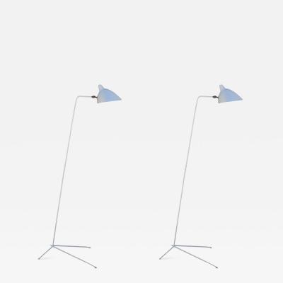 Serge Mouille Pair of Stamped and Numbered Lampadaire Simple Floor Lamps by Serge Mouille
