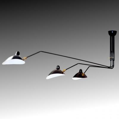 Serge Mouille Serge Mouille 3 Rotating Arm Ceiling Lamp