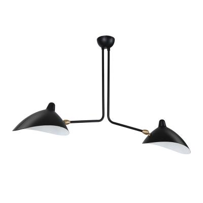 Serge Mouille Serge Mouille Black or White 2 Arm Ceiling Lamp