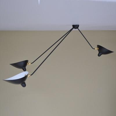 Serge Mouille Serge Mouille Black or White 3 Arm Spider Ceiling Lamp