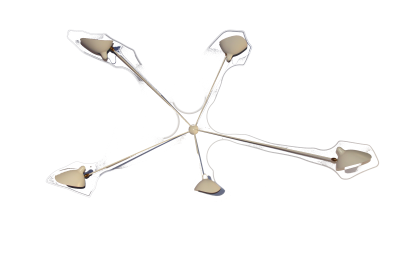 Serge Mouille Serge Mouille Black or White 5 Arm Spider Ceiling Lamp