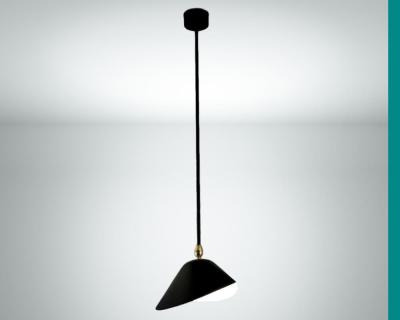 Serge Mouille Serge Mouille Black or White Library Ceiling Lamp