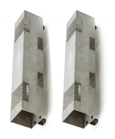 Serge Mouille Serge Mouille style pair of vintage brushed steel in vintage condition