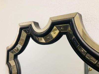 Serge Roche 2 French Midcentury Style Venetian Octagonal Mirrors in Style of Serge Roche