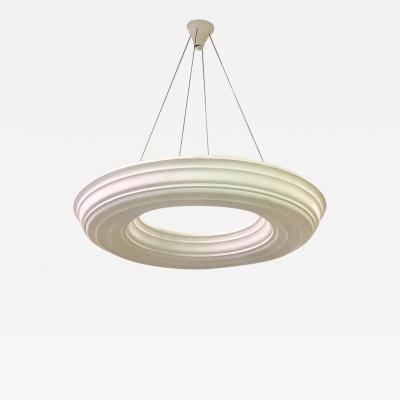 Serge Roche 2 Large French Modern Neoclassical Plaster Chandeliers in style of Serge Roche