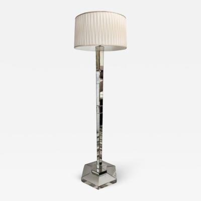 Serge Roche Art Deco Mirrored Floor Lamp