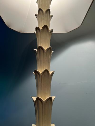 Serge Roche EXCEPTIONAL WHITE PALM FROND SERGE ROCHE STYLE FLOOR LAMP