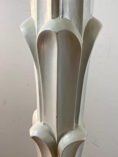 Serge Roche Exceptional Pair of Carved Wood Floor Lamps in the Manner of Serge Roche