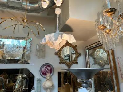 Serge Roche French Organic Modern Plaster Chandelier