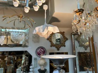 Serge Roche French Organic Modern Plaster Chandelier