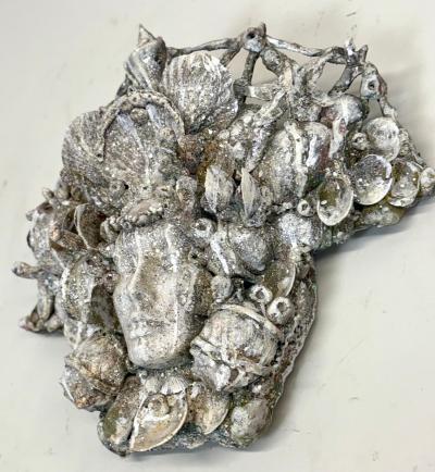 Serge Roche PAIR of Rare French Shell Plaster Sconces by Serge Roche Maison Jansen 1935