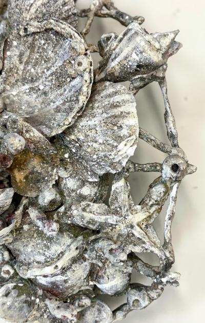 Serge Roche PAIR of Rare French Shell Plaster Sconces by Serge Roche Maison Jansen 1935