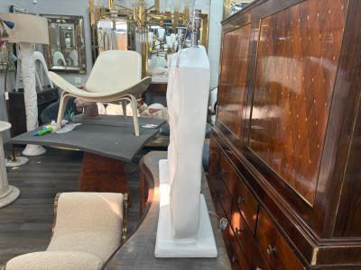 Serge Roche Pair Of French Modern Plaster Lamps