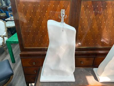 Serge Roche Pair Of French Modern Plaster Lamps