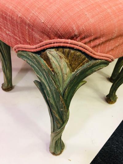 Serge Roche Set of Six Chairs with Carved Wood Frames in the Manner of Serge Roche