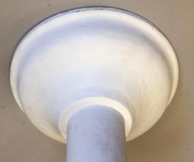 Serge Roche Two French Art Deco Mid Century Modern Plaster Chandeliers 1930