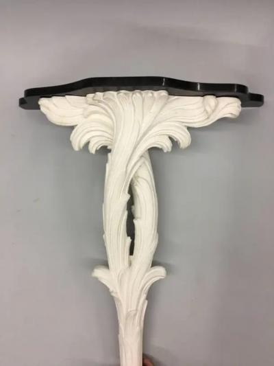 Serge Roche Two French Mid Century Modern Plaster Consoles Attributed to Serge Roche