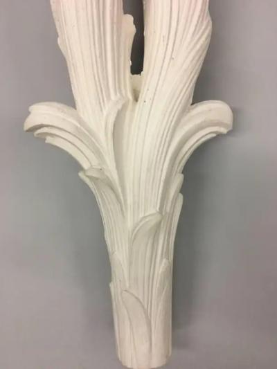 Serge Roche Two French Mid Century Modern Plaster Consoles Attributed to Serge Roche