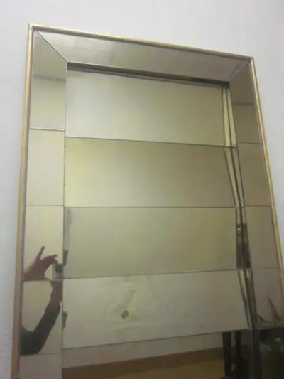 Serge Roche Two Large French Midcentury Venetian Style Mirrors in the Style of Serge Roche