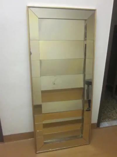 Serge Roche Two Large French Midcentury Venetian Style Mirrors in the Style of Serge Roche