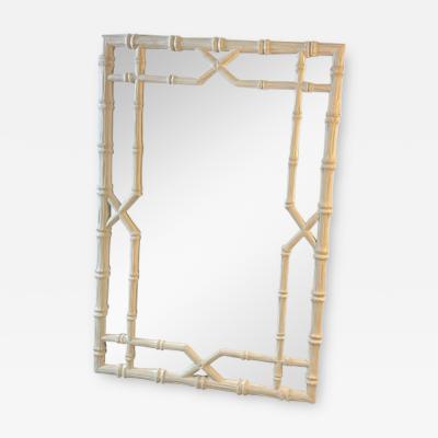 Serge Roche WHITE FAUX BAMBOO MIRROR IN THE MANNER OF SERGE ROCHE