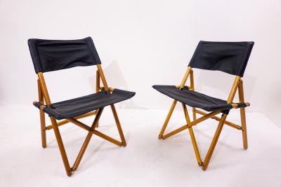 Sergio Asti Pair of Mid Century Modern Folding Chairs by Sergio Asti for Zanotta