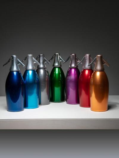Sergio Asti Set of Seven Soda Siphons by Sergio Asti for Saccab