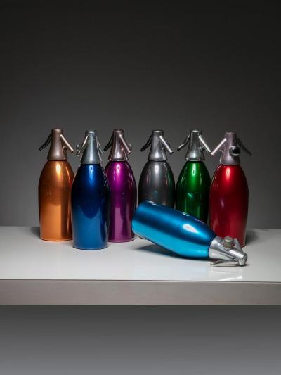 Sergio Asti Set of Seven Soda Siphons by Sergio Asti for Saccab