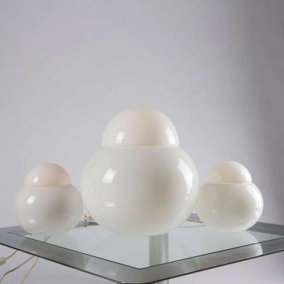 Sergio Asti Set of Three Daruma Table Lamps by Sergio Asti for Candle