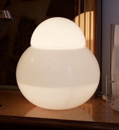Sergio Asti White Opaline Table Lamp by Sergio Asti Italy 1955