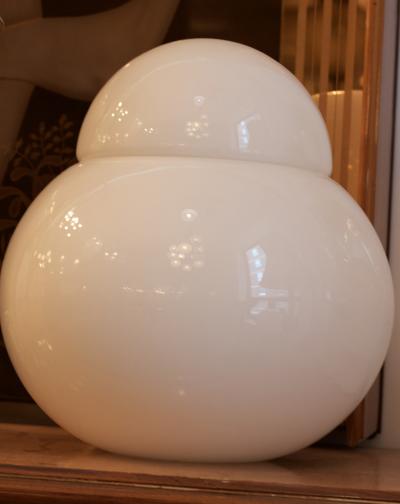 Sergio Asti White Opaline Table Lamp by Sergio Asti Italy 1955