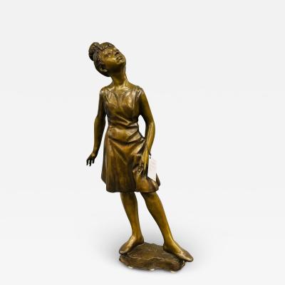 Sergio Benvenuto Signed Bronze Ballerina by Italian Sculptor Sergio Benvenuto Italy 1950s