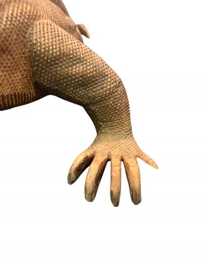 Sergio Bustamante HAND CARVED IGUANA SCULPTURE BY SERGIO BUSTAMANTE
