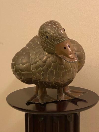 Sergio Bustamante MIXED METALS DUCK SCULPTURE BY SERGIO BUSTAMANTE