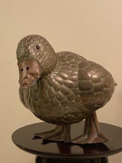 Sergio Bustamante MIXED METALS DUCK SCULPTURE BY SERGIO BUSTAMANTE