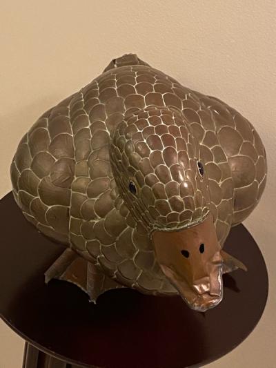 Sergio Bustamante MIXED METALS DUCK SCULPTURE BY SERGIO BUSTAMANTE