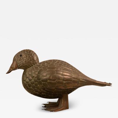 Sergio Bustamante MIXED METALS DUCK SCULPTURE BY SERGIO BUSTAMANTE