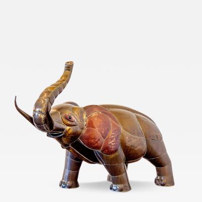 Sergio Bustamante Metal Sculpture of an Elephant by Sergio Bustamante 1970s