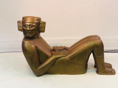 Sergio Bustamante Monumental Aztec Sun God Coffee Table in the Manner of Bustamante
