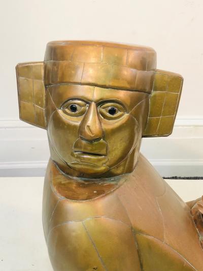 Sergio Bustamante Monumental Aztec Sun God Coffee Table in the Manner of Bustamante