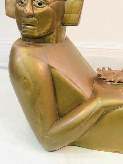Sergio Bustamante Monumental Aztec Sun God Coffee Table in the Manner of Bustamante