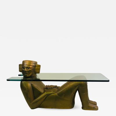 Sergio Bustamante Monumental Aztec Sun God Coffee Table in the Manner of Bustamante