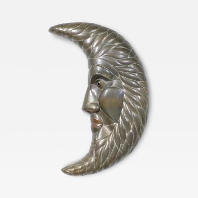 Sergio Bustamante Sergio Bustamante Crescent Moon Metal Wall Sculpture