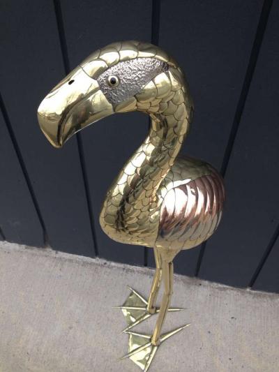 Sergio Bustamante Sergio Bustamante Flamingo Standing Sculpture