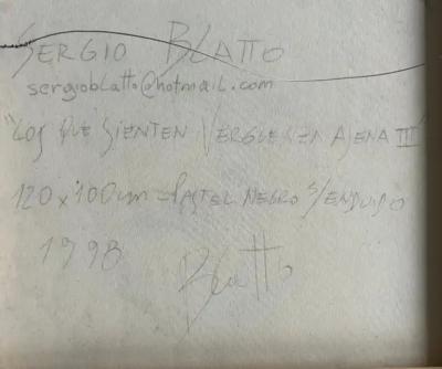 Sergio Daniel Blatto Vintage Sergio Daniel Blatto Figurative Black White Painting